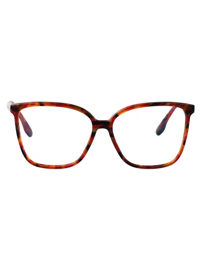 Victoria Beckham Striped Red Havana Acetate Glasses