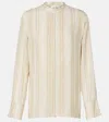 Victoria Beckham Striped Shirt In Neutral