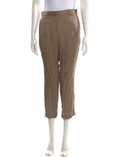 Pre-owned Victoria Beckham Striped Straight Leg Pants In Neutral