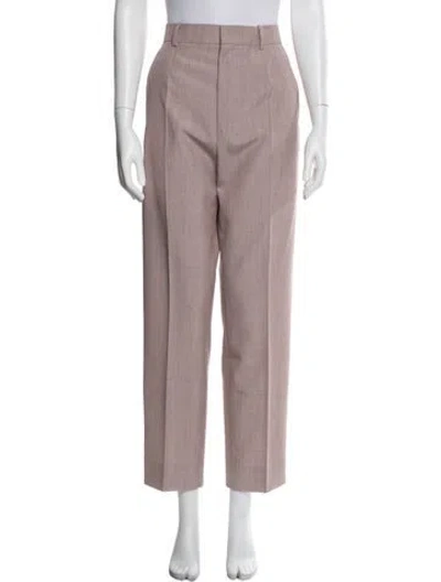Pre-owned Victoria Beckham Striped Straight Leg Pants In Pink