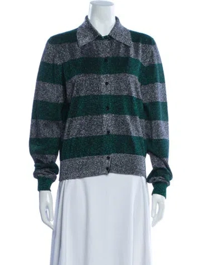 Pre-owned Victoria Beckham Striped Sweater In Gray
