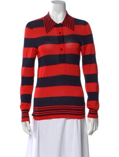 Pre-owned Victoria Beckham Striped Sweater In Orange