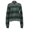 Victoria Beckham Stripes Sweater In Green And Silver Lurex In Green