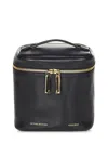 Victoria Beckham Structured Calfskin Shoulder Bag With Removable Strap In Black