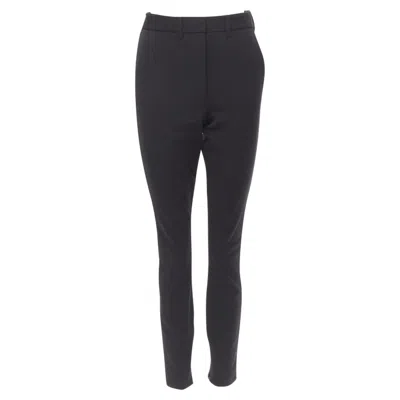 Victoria Beckham Structured Fabric Skinny Pants In Black