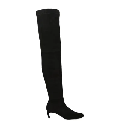 Victoria Beckham Suede Harlow Stretch Boots 55 In Multi