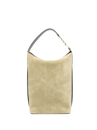 Victoria Beckham Suede Shoulder Bag In 绿色