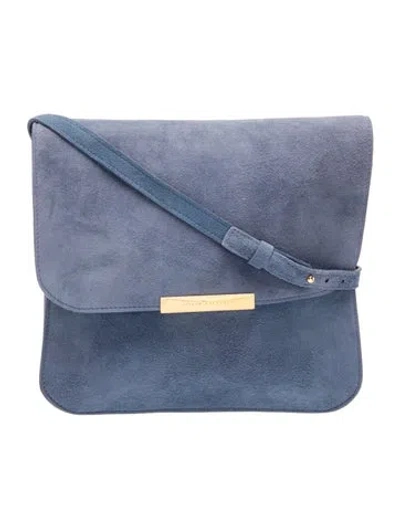 Pre-owned Victoria Beckham Suede Shoulder Bag In Blue