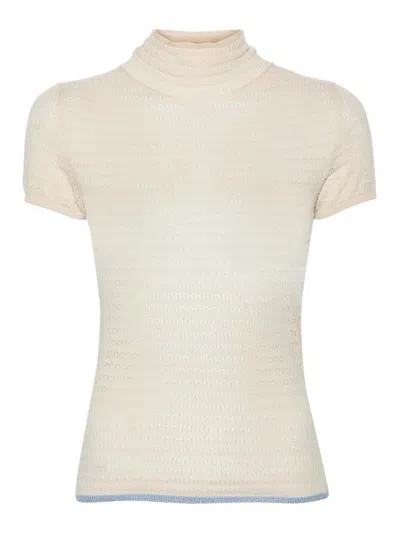 Victoria Beckham Open-knit Cotton Top In Light Pink