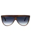 Victoria Beckham Vb600s 223 Aviator Sunglasses In Brown
