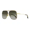 Victoria Beckham Sunglasses Aviator Full Rim, Havana Frame And Smoke Gradient Lens Vb132s214 In Multi