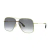 Victoria Beckham Sunglasses Aviator Full Rim, Havana Frame And Smoke Gradient Lens Vb132s214 In Multi