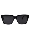 Victoria Beckham 57mm Chain Rectangular Sunglasses In Black