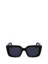 Victoria Beckham Square-frame Sunglasses In Black