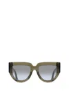 Victoria Beckham 53mm Classic Logo Tea Cup Sunglasses In Green