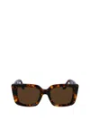 Victoria Beckham 52mm Monogram Modified Rectangular Sunglasses In Brown