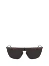 Victoria Beckham Shield Frame Sunglasses In Dark Ruthenium / Grey