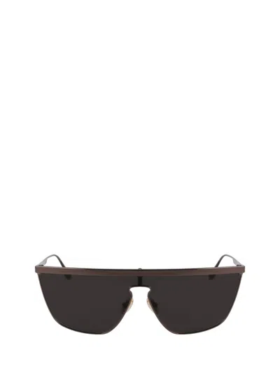 Victoria Beckham Shield Frame Sunglasses In Dark Ruthenium/grey