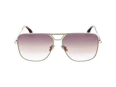 Victoria Beckham Sunglasses In Gold/purple Peach