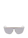 Victoria Beckham Gray Metal Sunglasses In Multi