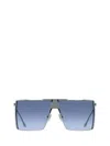 Victoria Beckham 62mm Shield Sunglasses In Blue