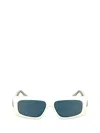 Victoria Beckham Chain 55mm Rectangular Sunglasses In White