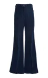 Victoria Beckham Suspended Cotton Denim Jeans In Navy