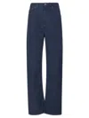 Victoria Beckham Suspended Design High-waist Jeans With Straight Leg Cut In Blue
