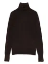 Victoria Beckham Fitted Silhouette Wool Turtleneck Sweater In Black
