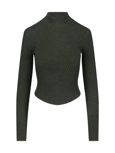 Victoria Beckham Merino Wool Sweater In Gray