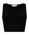 Victoria Beckham Sweetheart-neck Cropped Top In Black