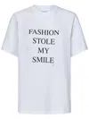 Victoria Beckham White T-shirt With Slogan Lettering On The Front In Cotton Woman