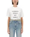 Victoria Beckham White T-shirt With Slogan Lettering On The Front In White