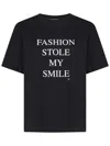 Victoria Beckham Slogan Printed Organic Cotton T-shirt In Black