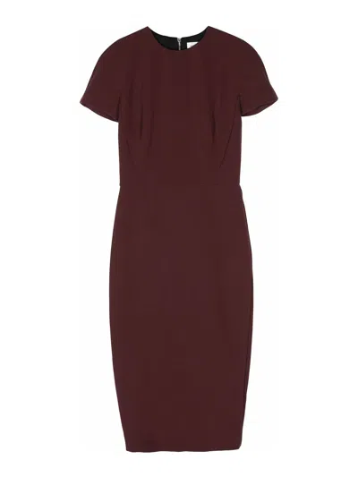 Victoria Beckham Stretch Crepe Sheath Dress In Black