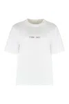 Victoria Beckham T-shirt In Cotton With Print In White