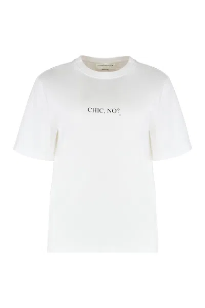 VICTORIA BECKHAM T-SHIRT IN COTTON WITH PRINT