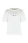 Victoria Beckham T-shirt In Cotton With Print In White