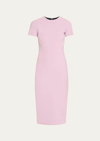 Victoria Beckham T-shirt Sheath Dress With Back Zipper In Petunia