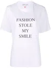 Victoria Beckham White T-shirt With Slogan Lettering On The Front In Cotton Woman