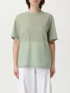 Victoria Beckham Logo Embroidered Crewneck T-shirt In Green