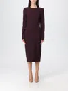 Victoria Beckham Dress Victoria  Woman Color Mahogany In Brown