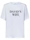 Victoria Beckham White 'david's Wife' Slogan T-shirt In White