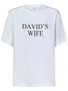 Victoria Beckham White 'david's Wife' Slogan T-shirt In White