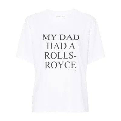 Victoria Beckham Womens White My Dad Had A Rolls-royce Cotton-jersey T-shirt Xl