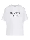 Victoria Beckham White 'david's Wife' Slogan T-shirt In White