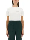 Victoria Beckham Womens White Logo-print Regular-fit Organic-cotton Jersey T-shirt Xl In White