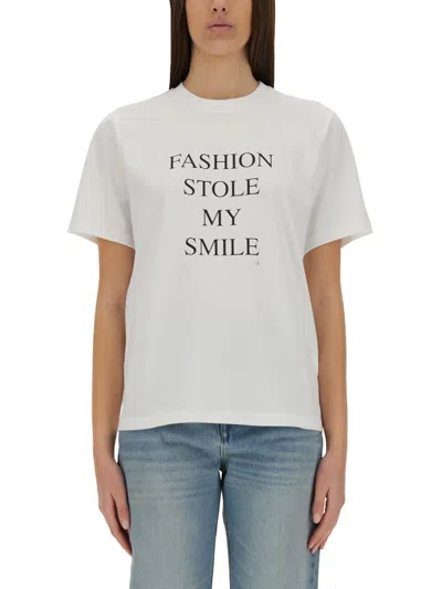 VICTORIA BECKHAM T-SHIRT WITH PRINT