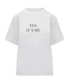Victoria Beckham Slogan Cotton Jersey T-shirt In White