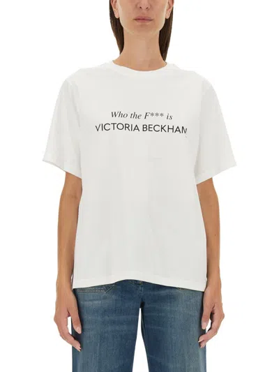 Victoria Beckham T-shirt With Print In White